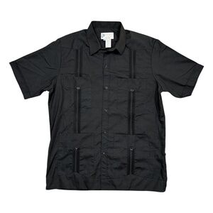 Ramon Puig Guayaberas Polyester Cotton 4 Pocket S/S Cuban Button Shirt Mens M